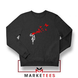 Suicide Girl Red Butterfly Sweatshirt