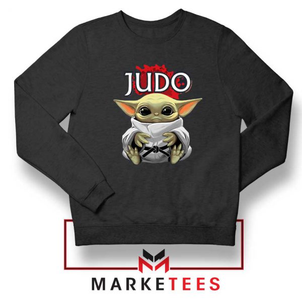 Baby Yoda Judo Black Sweater