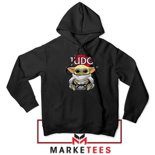 Baby Yoda Judo Black Hoodie