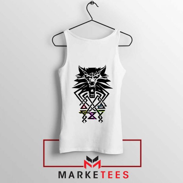 Bear School Witcher White Tank Top