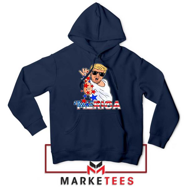 Donald Trump Parody Salt Bae Navy Hoodie