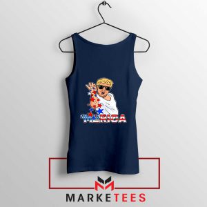 Donald Trump Parody Salt Bae Navy Tank Top