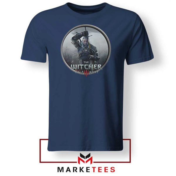 Geralt The Witcher 3 Wild Hunt Navy Tee Shirt