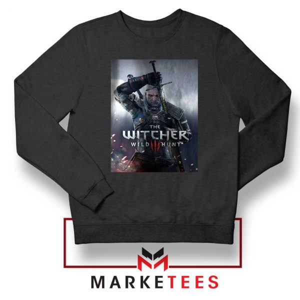 Geralt Witcher Wild Hunt Black Sweater