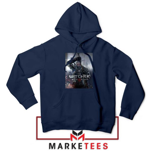 Geralt Witcher Wild Hunt Navy Hoodie