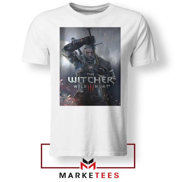 Geralt Witcher Wild Hunt White Tshirt