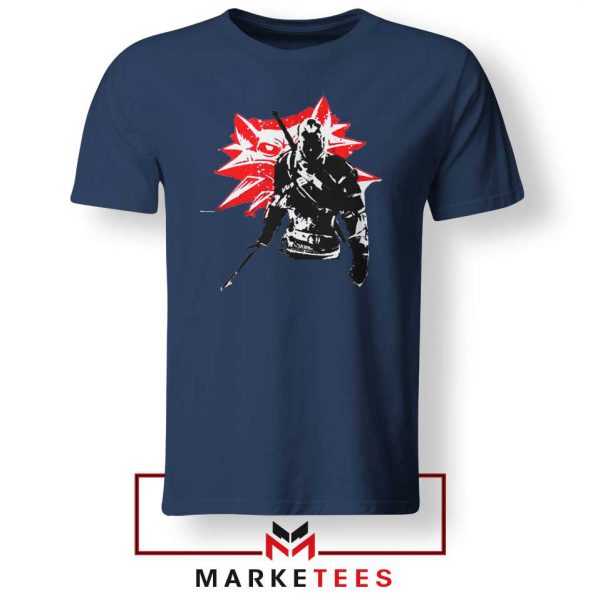 Geralt of Rivia Witcher 3 Navy Tshirt