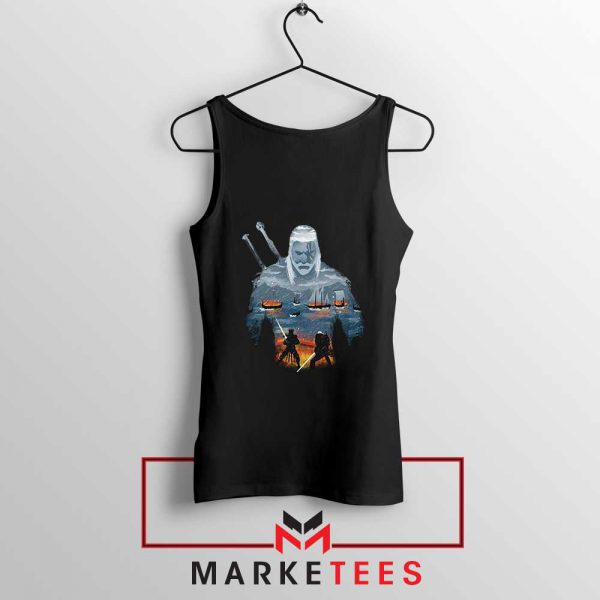 Geralt of Rivia and Eredin Black Tank Top