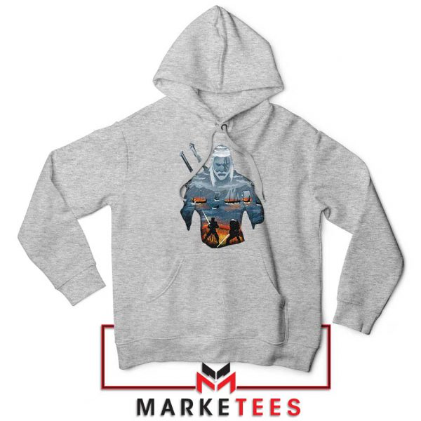 Geralt of Rivia and Eredin Grey Hoodie