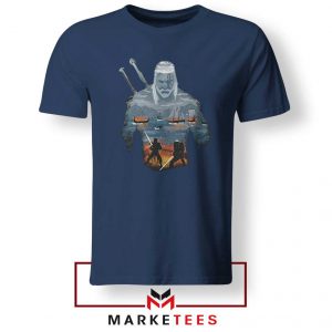 Geralt of Rivia and Eredin Navy Tshirt