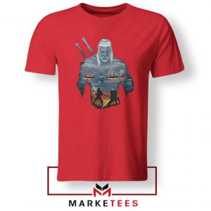 Geralt of Rivia and Eredin Red Tshirt
