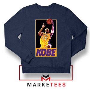 Kobe Bryant Slam Dunk Poster Navy Sweatshirt