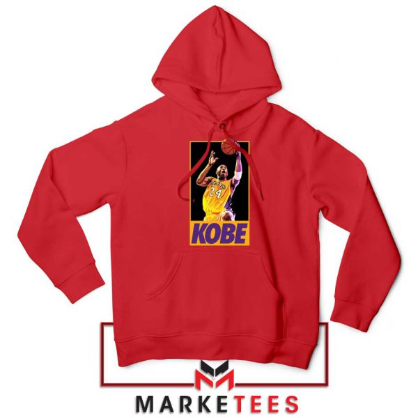 Kobe Bryant Slam Dunk Poster Red Hoodie