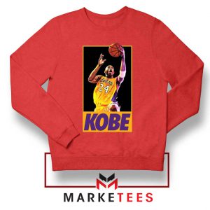 Kobe Bryant Slam Dunk Poster Red Sweatshirt