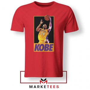 Kobe Bryant Slam Dunk Poster Red Tshirt