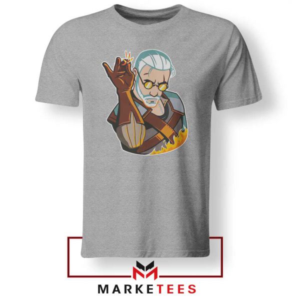 Parody Geralt Witcher Grey Tee Shirt