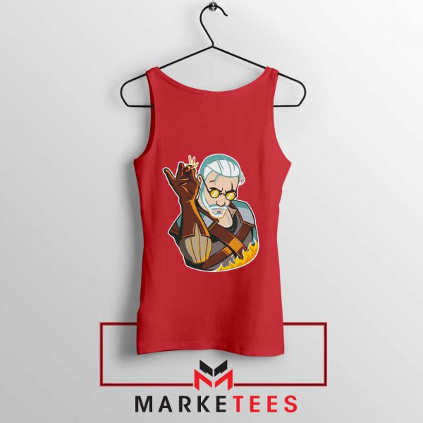 Parody Geralt Witcher Red Tank Top