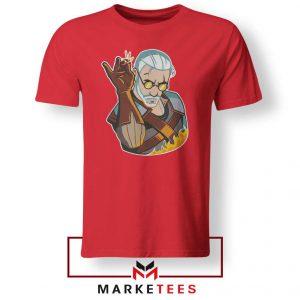 Parody Geralt Witcher Red Tee Shirt