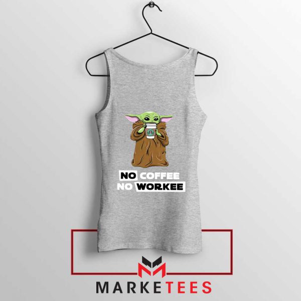 The Child No Coffee No Workee Grey Tank Top