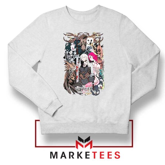 The Witcher Graphic Sweater Characters Game S-2XL