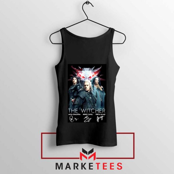 The Witcher Main Characters Black Tank Top