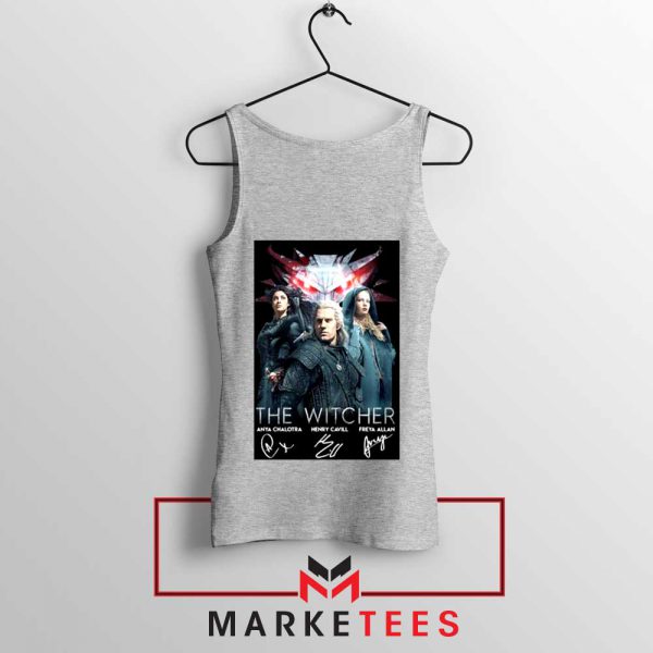 The Witcher Main Characters Grey Tank Top