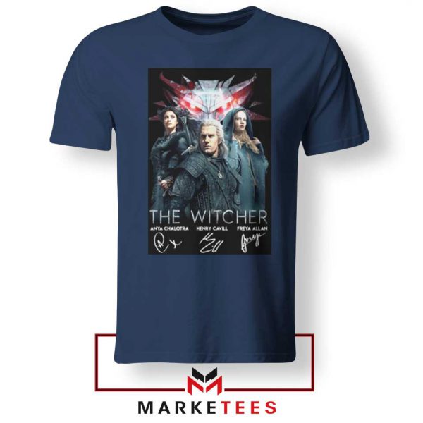 The Witcher Main Characters Navy Tshirt
