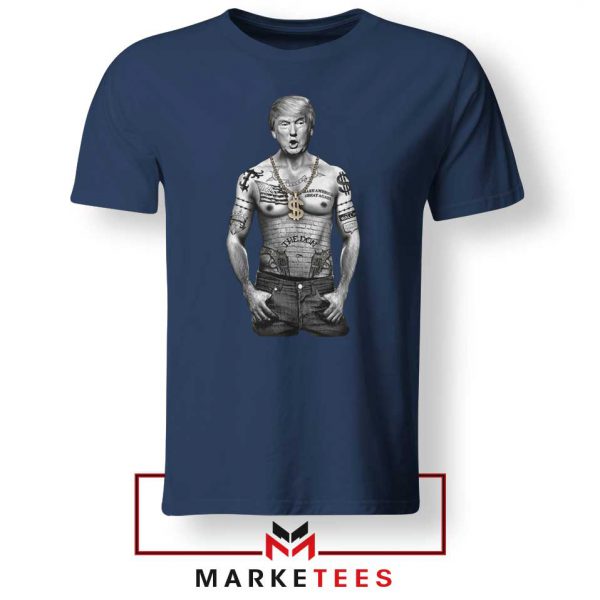 Trump Gangster Navy Tee Shirt