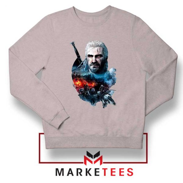 Witcher 3 Into The Fire Grey Sweater