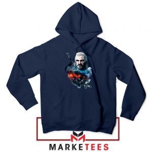 Witcher 3 Into The Fire Navy Hoodie