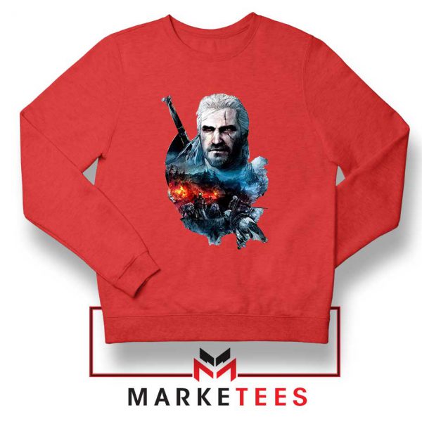 Witcher 3 Into The Fire Red Sweater