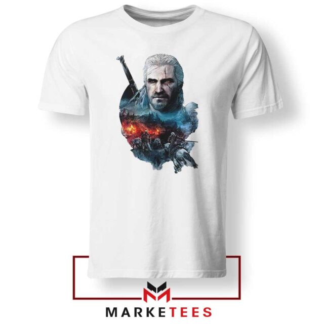 Witcher 3 Into The Fire Tee Shirt Game TV Series S-3XL
