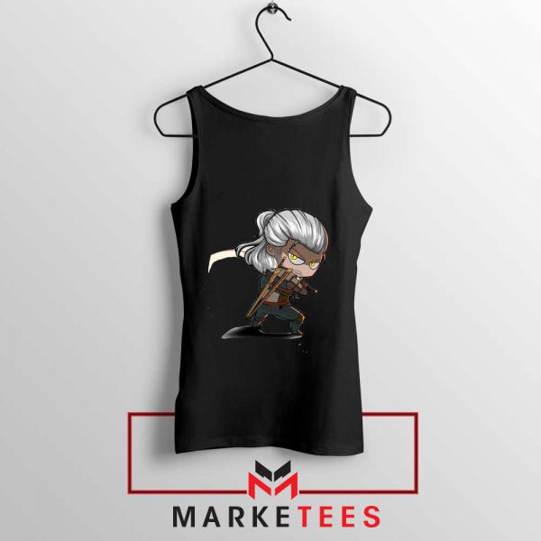 Witcher Rise of The White Wolf Black Tank Top