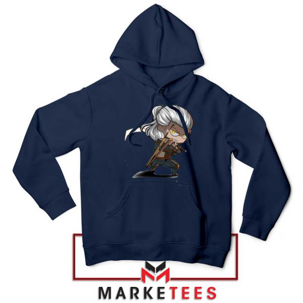 Witcher Rise of The White Wolf Navy Hoodie