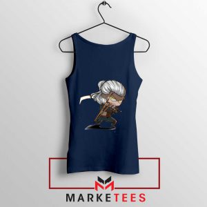 Witcher Rise of The White Wolf Navy Tank Top