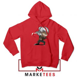 Witcher Rise of The White Wolf Red Hoodie