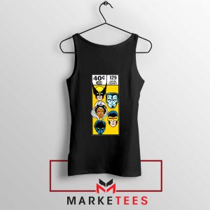 X Men Face Corner Box Black Tank Top