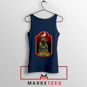 Yoda Seagull Stop It Now Navy Tank Top