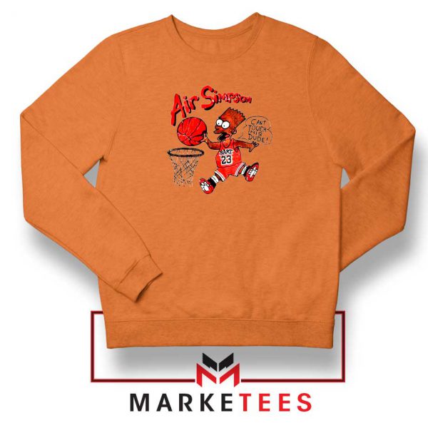 Air Bart Simpson Orange Sweater