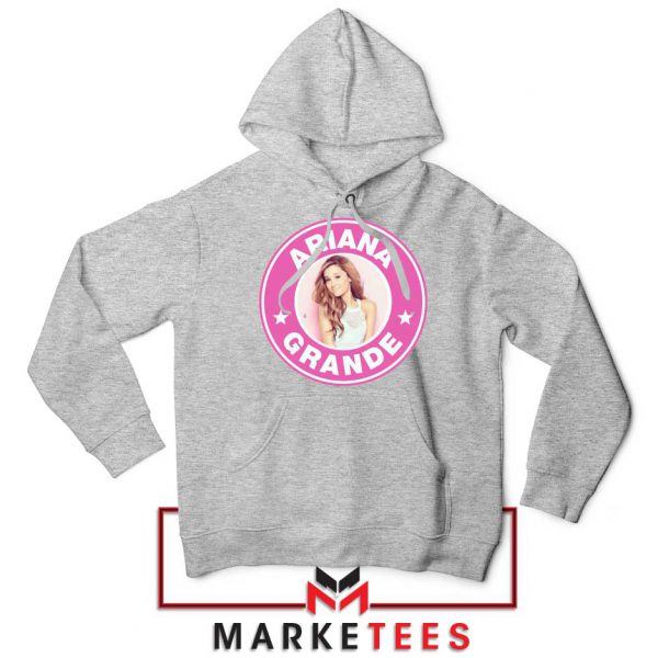 Ariana Grande Pink Starbucks Sport Grey Hoodie