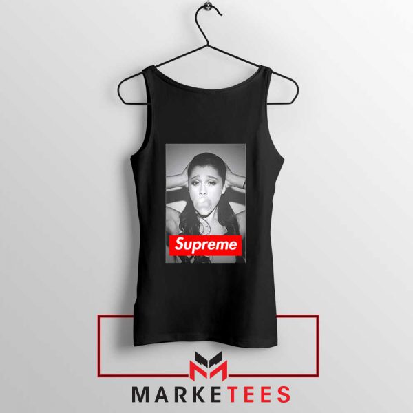 Ariana Grande Supreme Parody Black Tank Top
