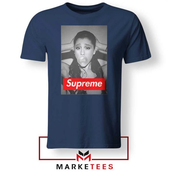 Ariana Grande Supreme Parody Navy Blue Tee ShirtS