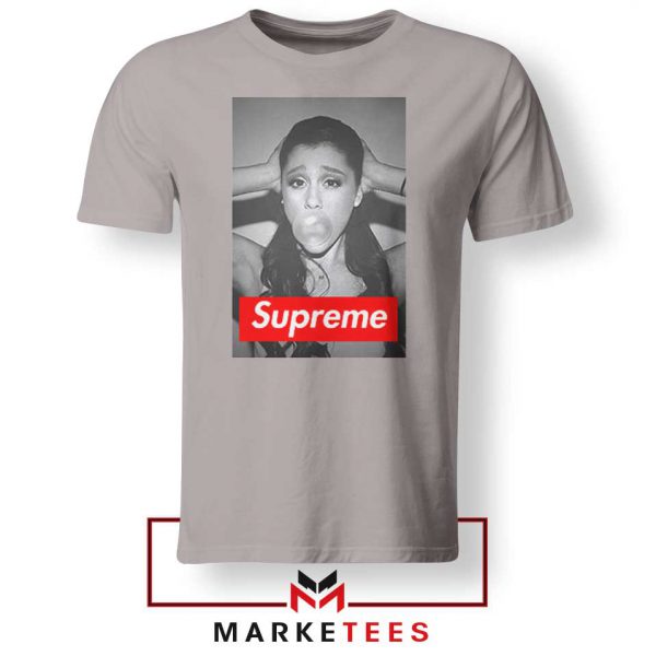 Ariana Grande Supreme Parody Sport Grey Tee ShirtS