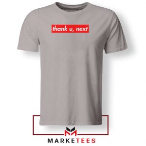 Ariana Grande Thank U Next Lyrics Sport Grey Tee Shirt