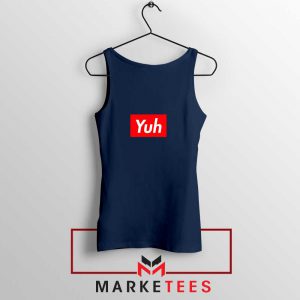 Ariana Grande Yuh Music Navy Blue Tank Top