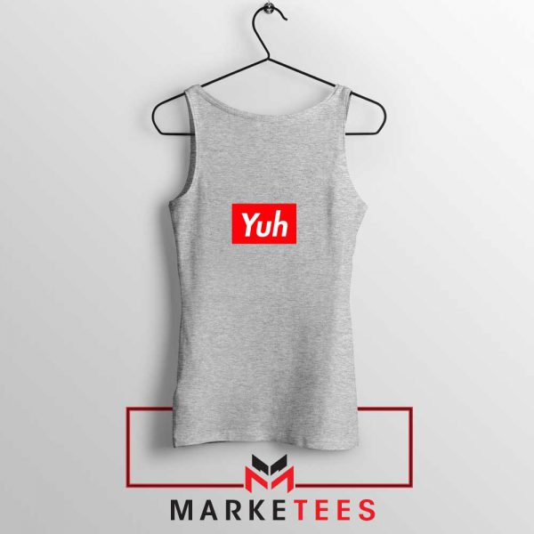 Ariana Grande Yuh Music Sport Grey Tank Top