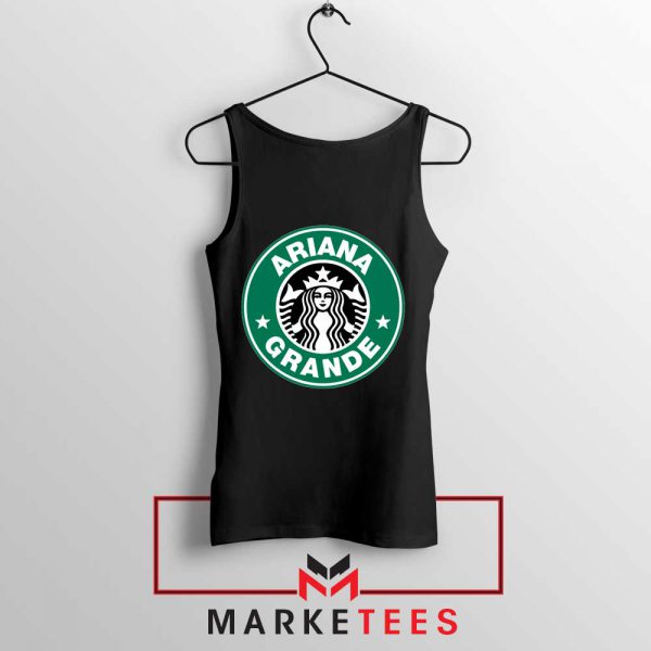 Ariana Starbucks Parody Black Tank Top