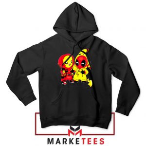 Baby Pikachu And Deadpool Black Hoodie