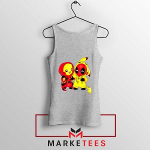 Baby Pikachu And Deadpool Sport Grey Tank Top