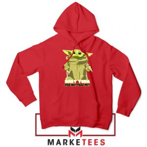 Baby Yoda Size Matters Not Red Hoodie